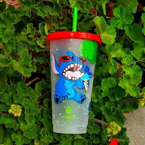 Handmade Stitch Vinal Color Change Tumblar Cup